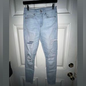 High Waisted Distressed Mudd Jeans